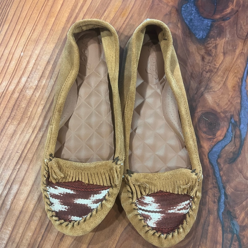 Reef Flats Bella Costa Winter Drift Moccasins Women's Shoes Size 9 Brown